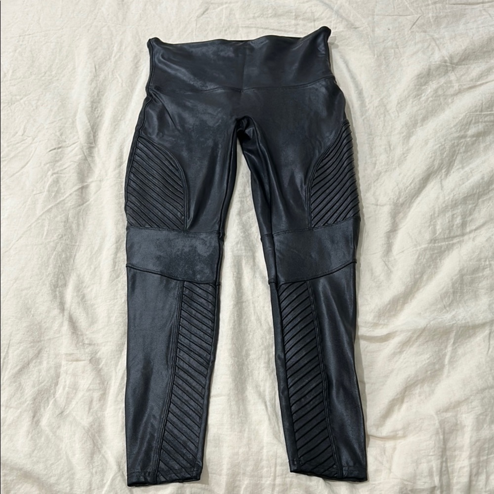 Spanx Faux Leather Moto Leggings